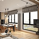 ЖК «Дом Серебряный бор» кухня-гостинная. Ракурс 2